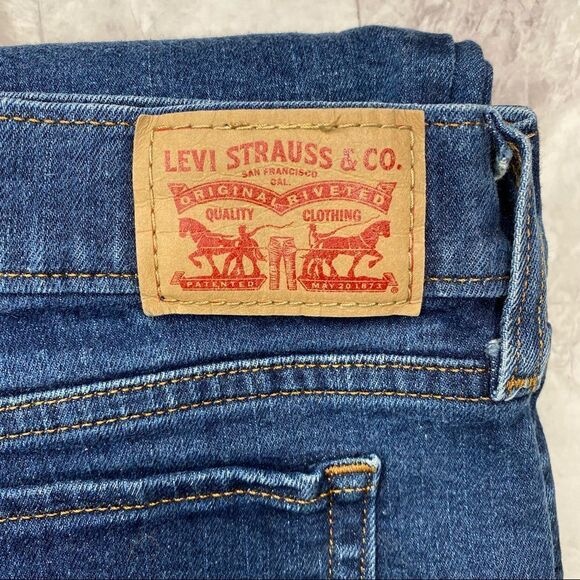 LEVI’S 414 Relaxed Straight Leg Dark Blue Denim Jeans - Size 31 - Picture 3 of 9
